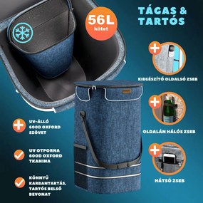 EASY bevásárlótáska kerekekkel, 50l, kék Jurhan