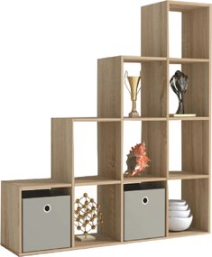 könyvespolc piramis, tölgy sonoma, laminált DTD, NORAH