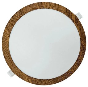 LED Beépíthető lámpa CIRCLE LED/24W/230V 4200K átm. 29,6 cm barna