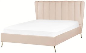 Franciaágy 140 cm Mirabell (bézs) (ágyráccsal) (USB porttal). 1081444