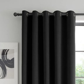 Fekete bársony sötétítő függöny szett 2 db-os 117x183 cm Wilson – Catherine Lansfield