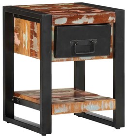 Éjjeli szekrény Többszínű 35x34x45 cm Tömör fa újrahasznosított