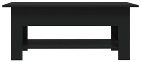 Fekete szerelt fa dohányzóasztal 102 x 55 x 42 cm