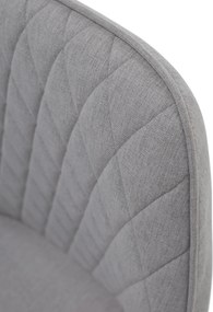 Design fotel, világosszürke/fekete, OSKOR