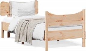 vidaXL tömör fenyőfa ágy matrac nélkül 90 x 200 cm