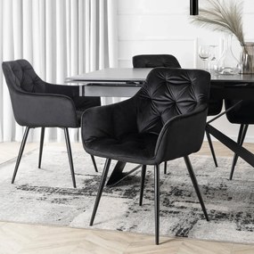 Fekete Bársony Étkezőszék. MODESTO