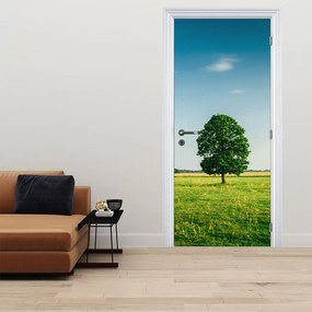 Fotótapéta ajtóra - Fa a réten (95x205cm)