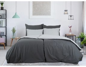 B.E.S. Petrovice Pamut ágynemű Double face antracit/szürke