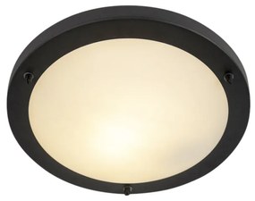 Modern felületi lámpa fekete 31cm IP44 - Yuma