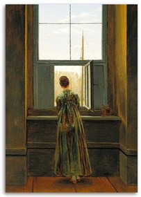 Gario Vászonkép No az ablaknál - Caspar David Friedrich, reprodukció Méret: 80 x 120 cm