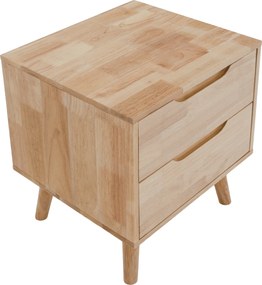 Éjjeliszekrény, masszív fa, természetes, BRUNI