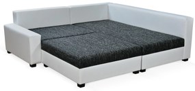 Sarokkanapé Monica (bézs + fehér) (taburettel) (J). 616018