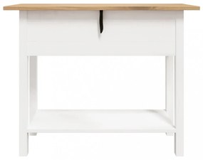 fehér Corona-stílusú mexikói fenyő tálalóasztal 90x34,5x73 cm