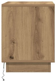 Éjjeli Szekrények LED világítással 2 db Mesterséges tölgy 44 x 34.5 x 45 cm