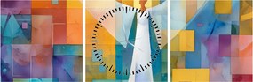 Kép - Geometrikus angyal (órával) (90x30 cm)