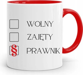 Piros Ügyvéd Bögre Szabad Elfoglalt Ügyvéd fényképes nyomtatással