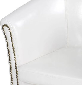 MIADOMODO Fotel készlet Chesterfield 58 x 71 x 70 cm fehér