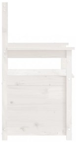 fehér tömör fenyőfa pad 112,5 x 51,5 x 96,5 cm