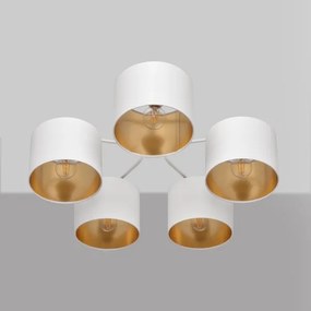Felületre szerelhető csillár ALBA 5xE27/15W/230V fehér/arany