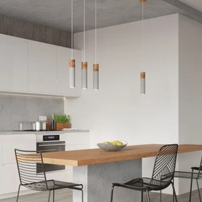 Sollux SL.0965 - Csillár zsinóron ZANE 1xGU10/40W/230V beton/fa