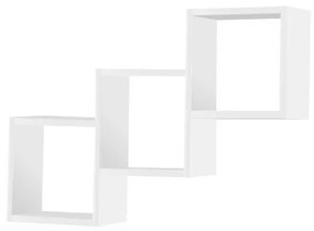 Falipolc - 3 szekció - Akord Furniture - fehér