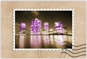 Poszterek 120x80 Anglia lila felhőkarcolói