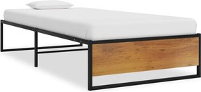 vidaXL fekete fém ágykeret 100 x 200 cm