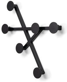 Fekete fém fali fogas Bottoni – Spinder Design