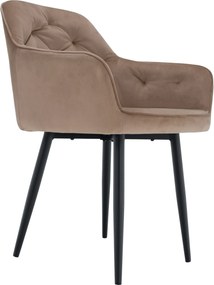 Fotel, világosbarna/fekete, VERIO