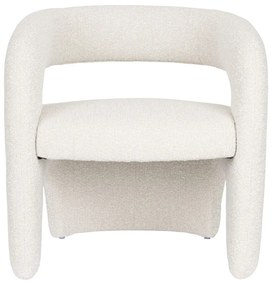 Fehér buklé fotel Nova – White Label
