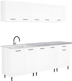 Primo 220 konyhabútor fehér, chromix munkalappal