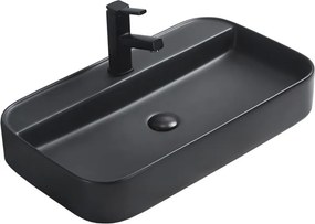 Mexen Sofia 70 x 40 cm-es pultra szerelhető mosdó, fekete matt - 22157085