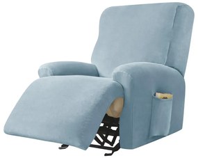 Relax Fotel Huzat (bársonyos, 1 üléses, égszínkék, rugalmas)