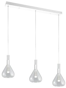 Fehér LED függőlámpa üveg búrával Cipera – CINQUE