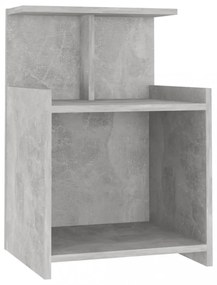 betonszürke szerelt fa éjjeliszekrény 40 x 35 x 60 cm