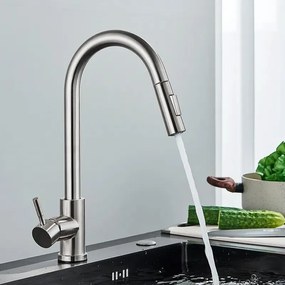 Konyhai csaptelep Rea Fresh Nickel Brush INOX