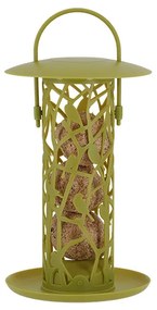 Faggyúgolyó tartó madáretető tetővel, zöld