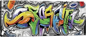 Vászonkép 145x45 Graffiti street-art urban városi művészet élénk dinamika