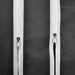 fekete szövet ruhásszekrény tárolórekeszekkel 45x150x176 cm