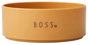 Mini Boss mustársárga gyerektál, ø 11 cm - Design Letters
