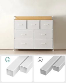 KIRA fiókos komód fehér/barna színben