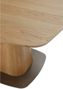 Étkezőasztal tölgyfa dekorral 120x120 cm Etel – MOME