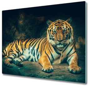Üveg vágódeszka Tiger Cave 60x52 cm