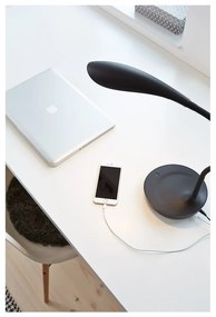Swan fekete asztali lámpa USB csatlakozóval - Markslöjd
