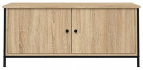 sonoma tölgyszínű szerelt fa TV-szekrény ajtókkal 102x35x45 cm