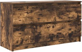 vidaXL füstös tölgy színű szerelt fa TV-szekrény 100x35x54 cm