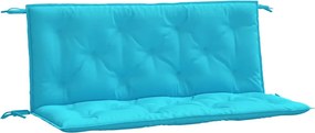 vidaXL 2 db türkizkék szövet kerti padpárna 120 x 50 x 7 cm