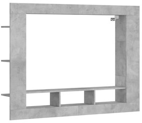 betonszürke szerelt fa TV-szekrény 152x22x113 cm