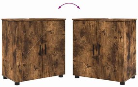 Fürdőszoba bútor szett 2 pcs Füstölt tölgy 61 x 35 x 64 cm