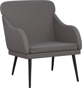 vidaXL szürke műbőr fotel 63 x 76 x 80 cm